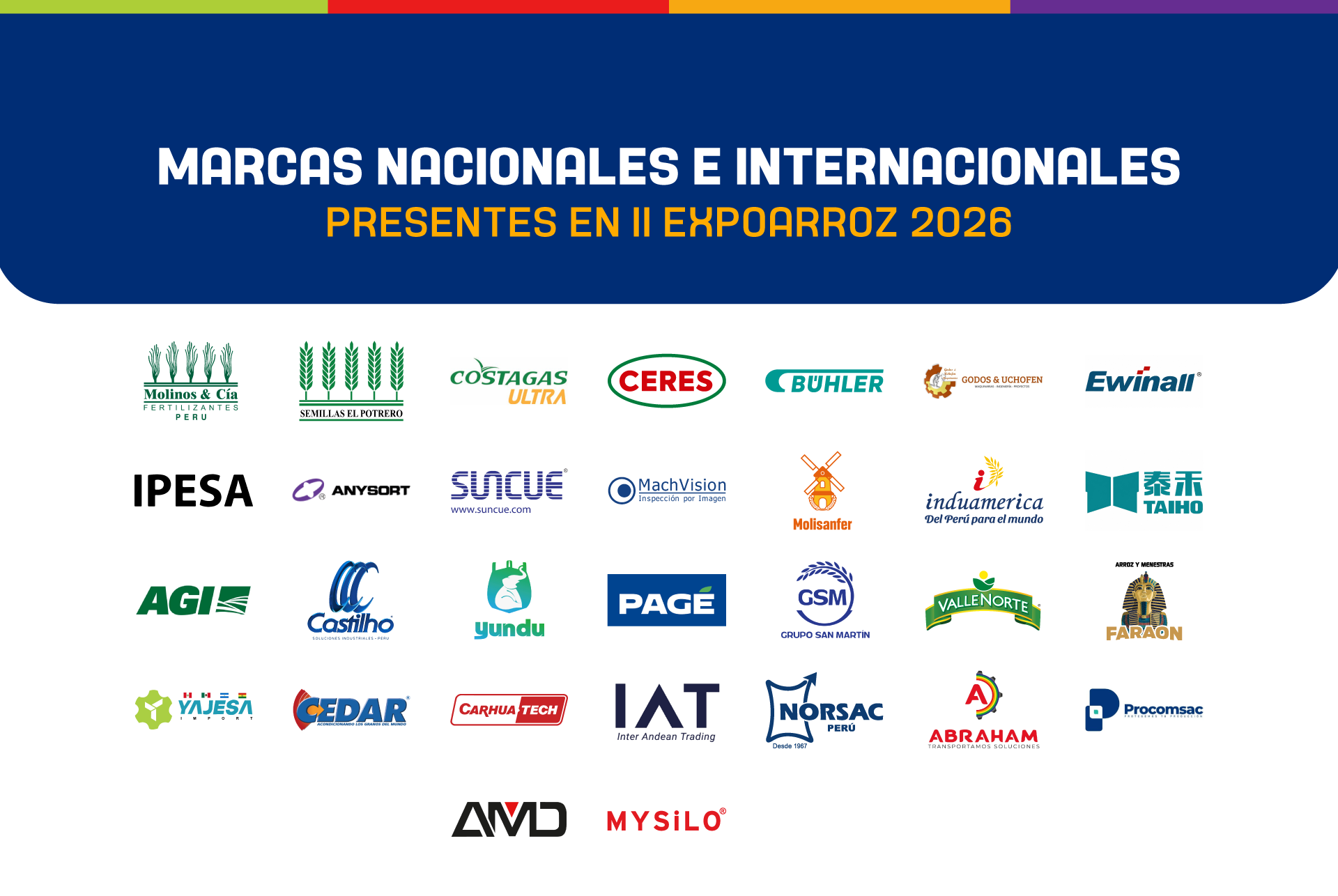 Instituciones aliadas de EXPOARROZ 2026